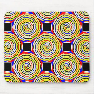 Yellow Spirals von Kenneth Yoncich Mousepad