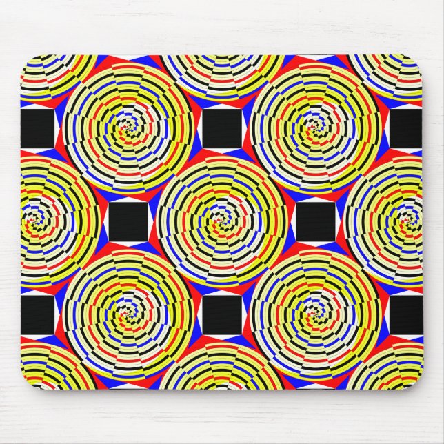 Yellow Spirals von Kenneth Yoncich Mousepad (Vorne)