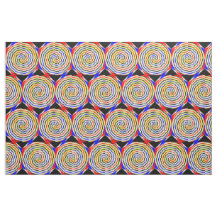 Yellow Spirals von Kenneth Yoncich Stoff