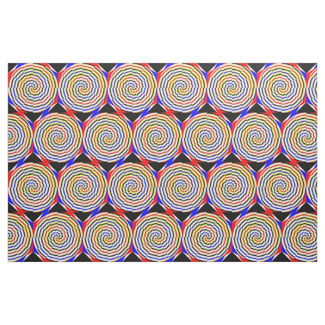 Yellow Spirals von Kenneth Yoncich Stoff (Fat Quarter (45,7 x 55,9 cm))