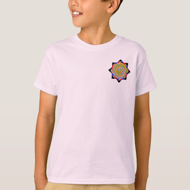Yellow Spirals von Kenneth Yoncich T-Shirt (Vorderseite)