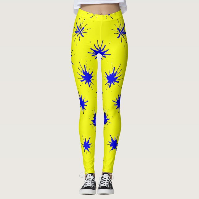 Yellow Splash Leggings (Vorderseite)