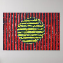 Yellow Spot, modern, abstrakt, Art Poster