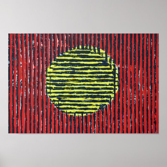 Yellow Spot, modern, abstrakt, Art Poster (Vorne)