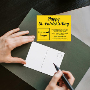 Yellow St Patrick Business Holiday Postcard Feiertagspostkarte
