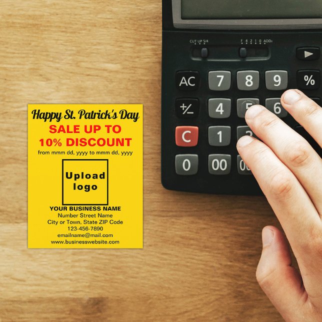 Yellow St. Patrick's Day Business Sale Flyer (Yellow St. Patrick's Day business sale flyer)