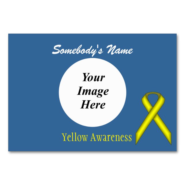 Yellow Standard Ribbon Template von Kenneth Yoncic Tischnummer (Vorderseite)