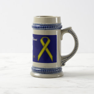 Yellow Standard Ribbon Tmpl von Kenneth Yoncich Bierglas