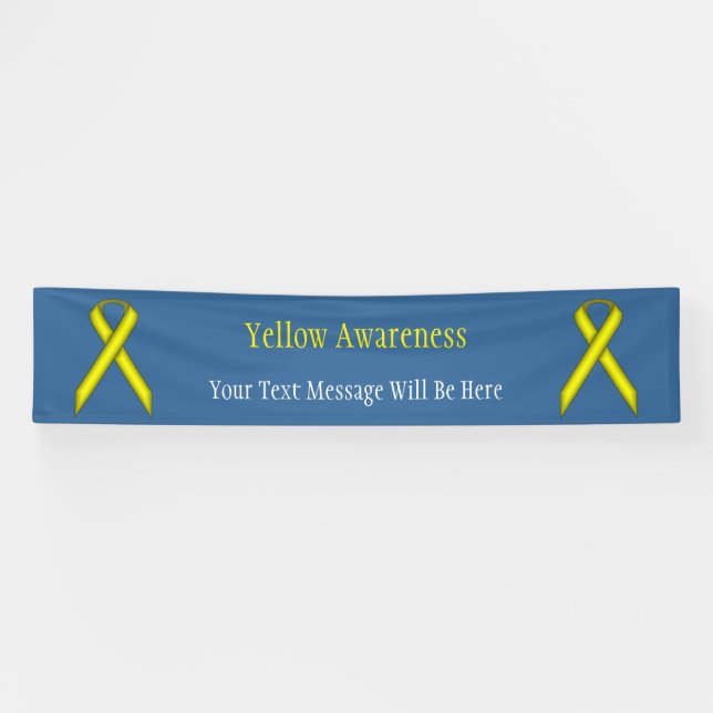 Yellow Standard Ribbon von Kenneth Yoncich Banner (Horizontal)