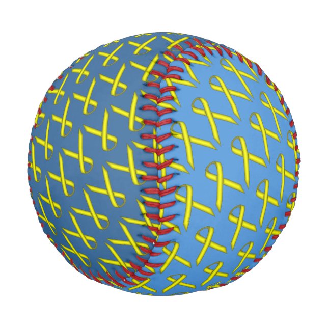 Yellow Standard Ribbon von Kenneth Yoncich Baseball (Schrägansicht)