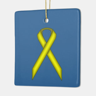 Yellow Standard Ribbon von Kenneth Yoncich Keramikornament