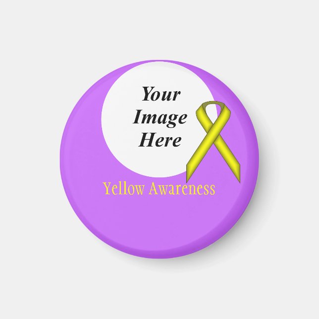 Yellow Standard Ribbon von Kenneth Yoncich Magnet (Vorne)