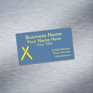 Yellow Standard Ribbon von Kenneth Yoncich Magnetische Visitenkarte