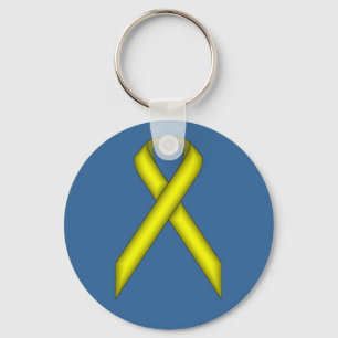 Yellow Standard Ribbon von Kenneth Yoncich Schlüsselanhänger
