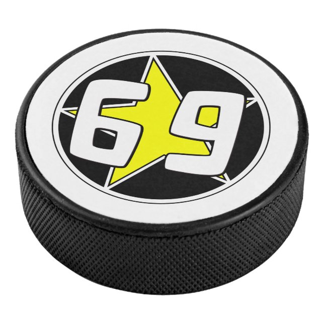 Yellow Star 69 Eishockey Puck (3/4)
