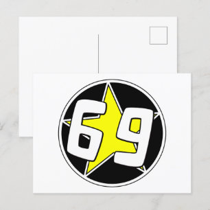 Yellow Star 69 Feiertagspostkarte