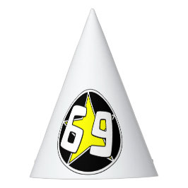 Yellow Star 69 Partyhütchen