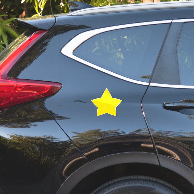 Yellow Star Aufkleber (Rückseite des Autos)