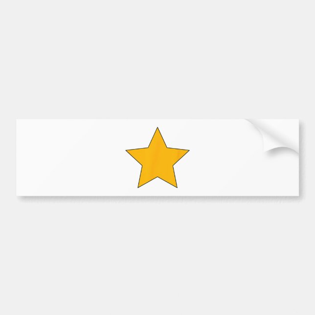 Yellow Star Autoaufkleber (Vorne)