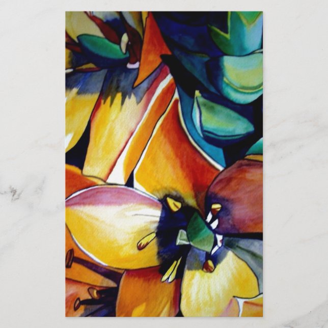 Yellow Star der Bethlehem Blume Aquarellkunst (Vorderseite)