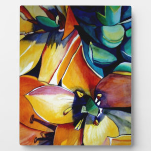 Yellow Star der Bethlehem Blume Aquarellkunst Fotoplatte