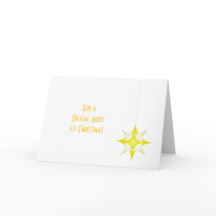 Yellow Star Design Weihnachtskarte