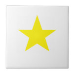 Yellow Star Fliese<br><div class="desc">Gelbe Star Keramik Tile. Sterne sind immer in Mode!</div>