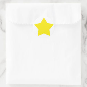 Yellow Star Runder Aufkleber