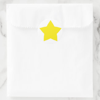 Yellow Star Runder Aufkleber