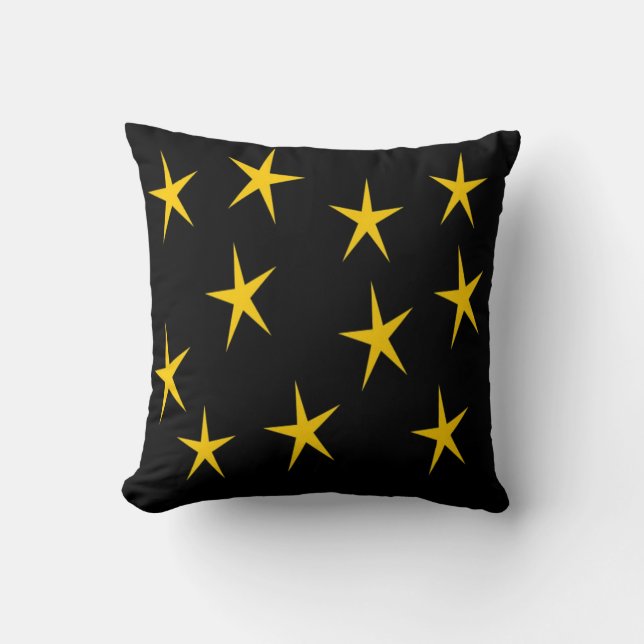 YELLOW STARS KISSEN (Vorderseite)