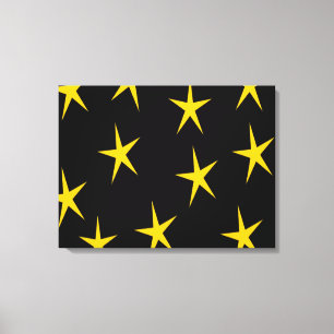 YELLOW STARS LEINWANDDRUCK