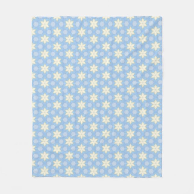 Yellow stars on Pale blue blanket Fleecedecke (Vorderseite)