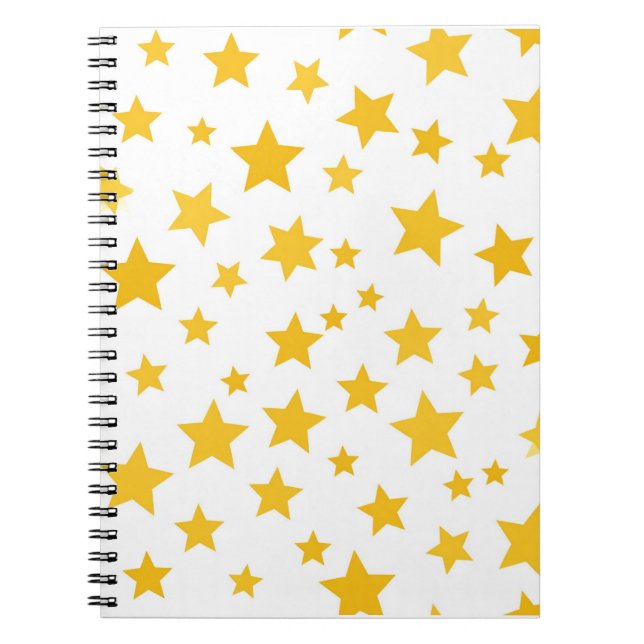yellow stars on white background notizblock (Vorderseite)