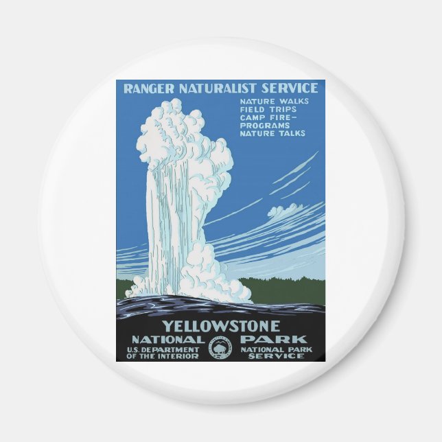 Yellow Stone Park - Old Faithful Geyser Magnet (Vorne)