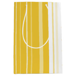 Yellow Striped Pattern Mittlere Geschenktüte