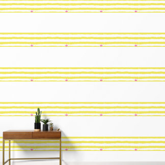 Yellow stripes and a pink crown Wallpaper Tapete