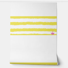 Yellow stripes and a pink crown Wallpaper Tapete