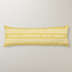 Yellow Stripes benutzerdefiniertes Textkissen Seitenschläferkissen