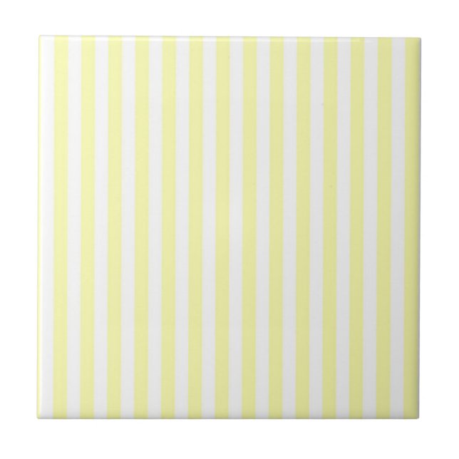 Yellow Stripes Pattern Minimal Modern Summer Fliese (Vorderseite)