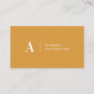 Yellow Stylish Modern Minimal Business Cards Visitenkarte