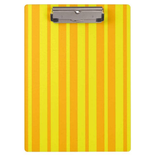 Yellow Stylish Stripes Pattern Design  Klemmbrett (Vorderseite)