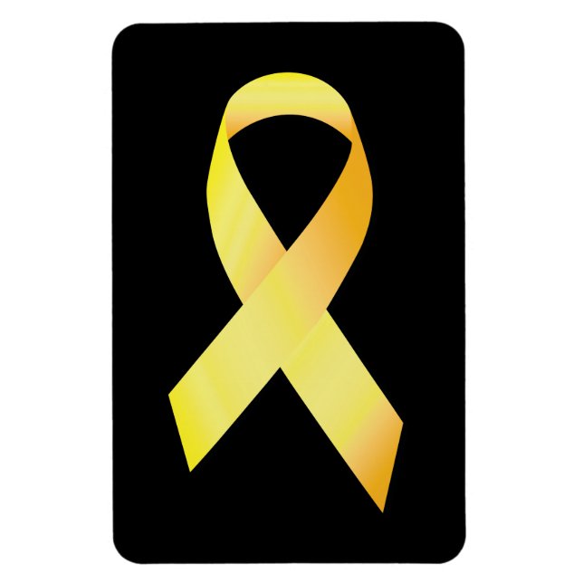 Yellow Suicide Prevention Ribbon Magnet (Vertikal)