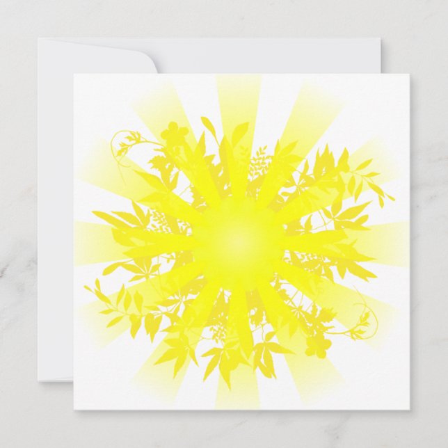 Yellow Summer Sun Greycard Karte (Vorderseite)