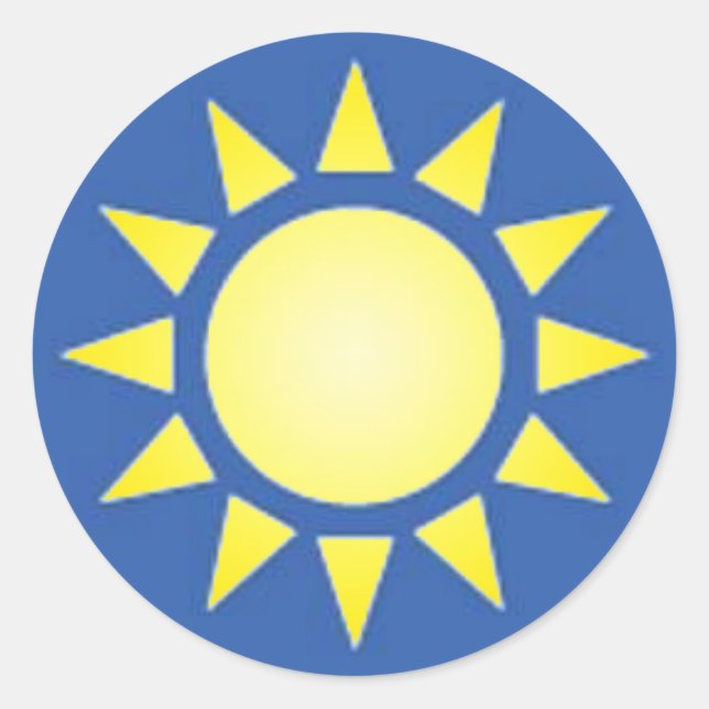 Yellow Sun Sticker (Vorderseite)