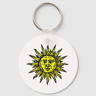 Yellow Sun-Symbol Schlüsselanhänger