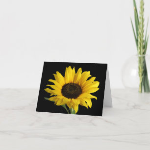 Yellow Sunflower Blume Hallo Liebe Denken Sie an S Dankeskarte