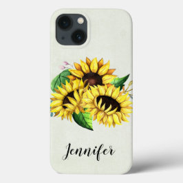 Yellow Sunflower Bouquet in Watercolor Case-Mate iPhone Hülle