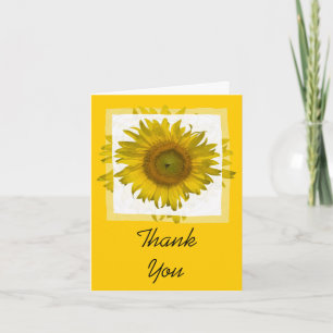 Yellow Sunflower Bridesmaid Vielen Dank Dankeskarte