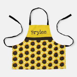 Yellow Sunflower Craft oder Cooking Kids personali Schürze