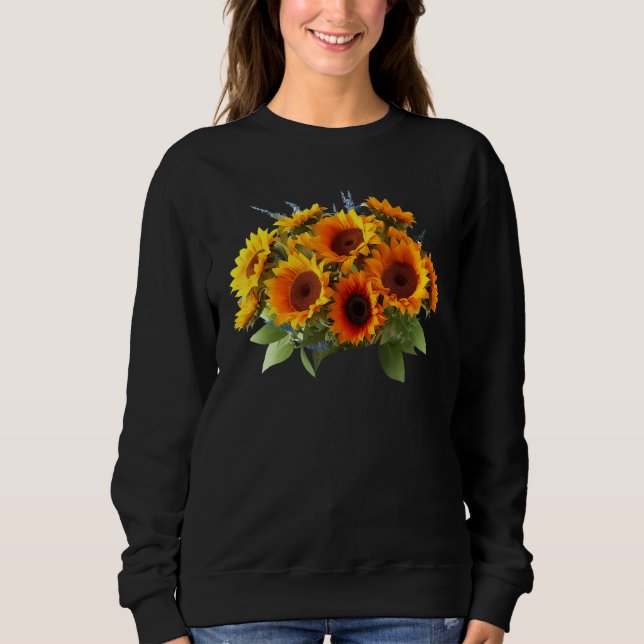 Yellow Sunflower Cute summer Sun flowers Floral Po Sweatshirt (Vorderseite)